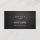 Gold Anchor Icon Modern Black & Gold Visitekaartje (Achterkant)