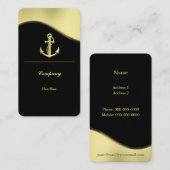 Gold Anchor Visitekaartje (Voorkant / Achterkant)