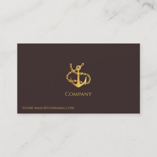 Gold Anchor Visitekaartje (Voorkant)