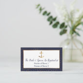 Gold Ancre Confetti, Mariage de la marine Cartes d (Debout devant)