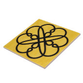 Gold and Black Celtic Style Symbol Tile Tegeltje (Zijkant)