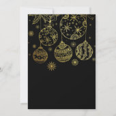 Gold and Black Deck Invitation du Halls Party (Dos)