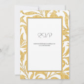 Gold and Black Elegant Wedding Kaart (Achterkant)