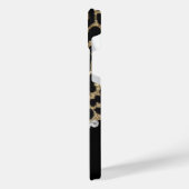 Gold and Black Glitter Leopard Personalized iPhone Hoesje (Linkerkant)