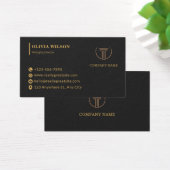 Gold and Black Modern Corporate Business Card (Bureau)