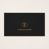 Gold and Black Modern Corporate Business Card (Dos)