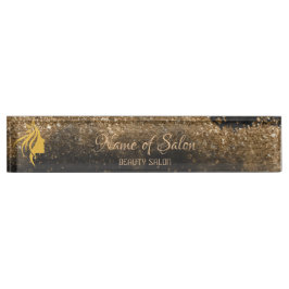 Gold and black Table Tent Sign Naambordje