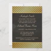 Gold and Black Trunk Party "Off to College" uitnod Kaart (Voorkant)