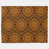 Gold and Brown Fleece Blanket Deken (Voorkant (Horizontaal))