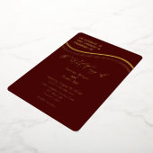 Gold and Burgundy Minimalist Wedding Invitation (Rotation)