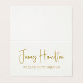 Gold and Cream Wildlife Fotograaf Visitekaartje (Buitenkant ongevouwen)