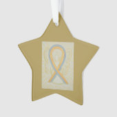 Gold and Grey Awareness Ribbon Angel Ornament (voorkant)