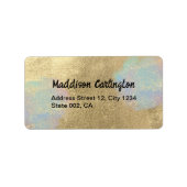 Gold And iridescent Glitter Texture Etiket (Voorkant)