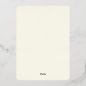 Gold and Ivory Minimalist Wedding Invitation (Verso)