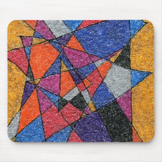 "Gold and Jewels" Abstract Design Mousepad Muismat (Voorkant)