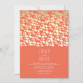 Gold and Navy Blue Beach Wedding Invitation (Devant)