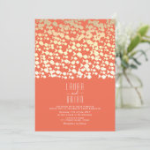 Gold and Navy Blue Beach Wedding Invitation (Debout devant)