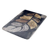 Gold and Silver Metallic Leaves Elegant Botanical  Badmat (Gekanteld)