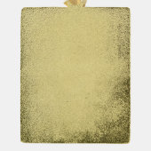 Gold and White Chevron Monogrammed Personalized Verguld Banner Ornament (Achterkant)