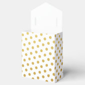 Gold and White Polka Dot Pattern Bedankdoosjes (Geopend)