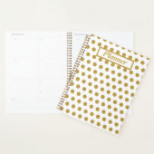 Gold and white Polka dots  Planner (Display)