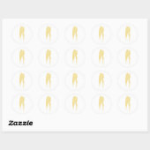 Gold Angel Wings Ronde Sticker (Vel)