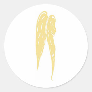 Gold Angel Wings Ronde Sticker