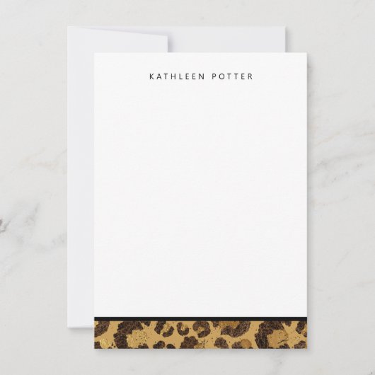 Gold Animal Print briefkaarten (Voorkant)