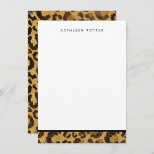 Gold Animal Print briefkaarten