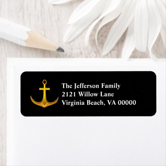 Gold Anker Return Address Labels (Insitu)