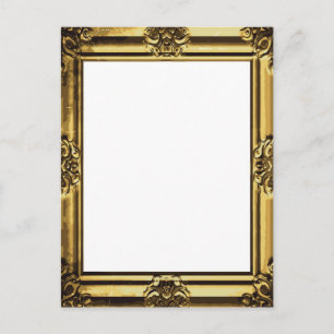 Gold Antiek Lijst met schuifwiel Briefkaart