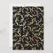 Gold Antlers Noël Fête Invitation (Dos)