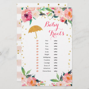 Gold April Showers Baby shower Baby