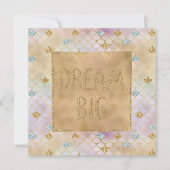 Gold Aqua Glitter Dream Paarse Mermaid (Voorkant)