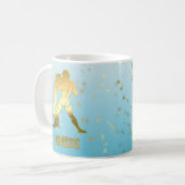 Gold Aquarius Horoscope Zodiac Astrology Sign Koffiemok (Voorkant links)