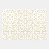 Gold Arabesque Pattern Gift Wrapping Paper (Voorkant)