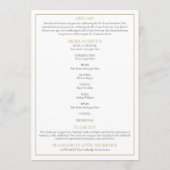 Gold Arch Foliage Funeral Order of Service Program Programma (Achterkant)