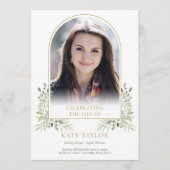 Gold Arch Foliage Funeral Order of Service Program Programma (Voorkant)