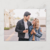 Gold Arch Navy Magnolia Floral Wedding Invitation (Dos)