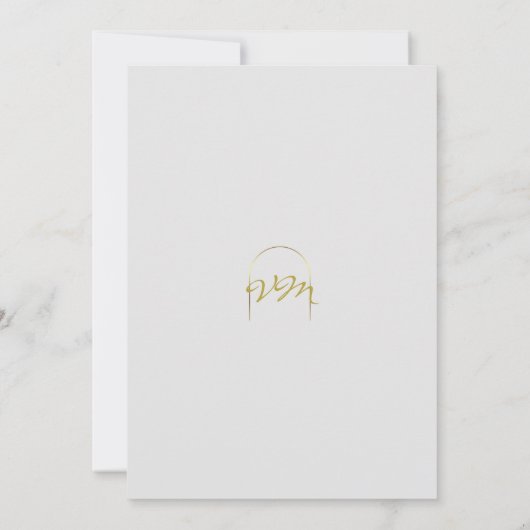 Gold Arched Frame Wedding Photo Save the Date (Dos)