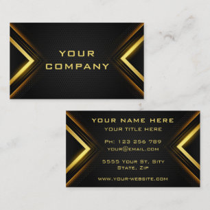 Gold Arrow Lights Luxury Golden Black Professional Visitekaartje