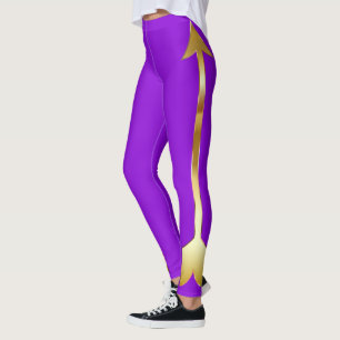 Gold Arrow Paarse Leggings