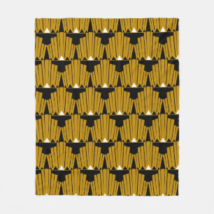 Gold Art Deco - aangepast patroon Fleece Deken