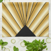 Gold Art Deco Design Theedoek (Gevouwen)