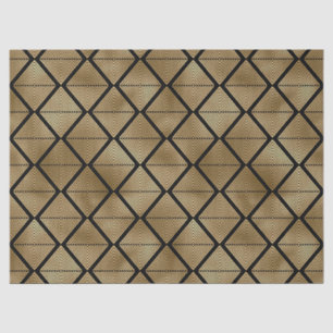 Gold Art Deco Diamonds op zwarte ontkoppeling Tissuepapier