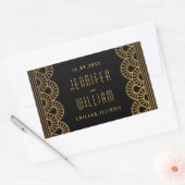 Gold Art Deco Gatsby Style Custom Wedding Sticker (Envelop)