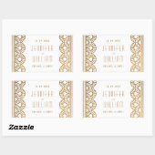 Gold Art Deco Gatsby Style Custom Wedding Sticker (Vel)