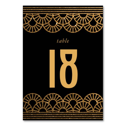 Gold Art Déco Gatsby Thématique Numéro de table (Par défaut)