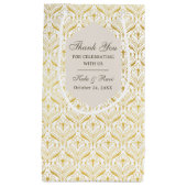 Gold Art Deco Mariage Retour Cadeau Favoriser Sac (Devant)