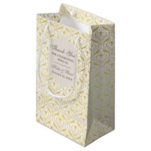 Gold Art Deco Mariage Retour Cadeau Favoriser Sac